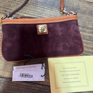 Dooney & Bourke Wine Suede Wristlet